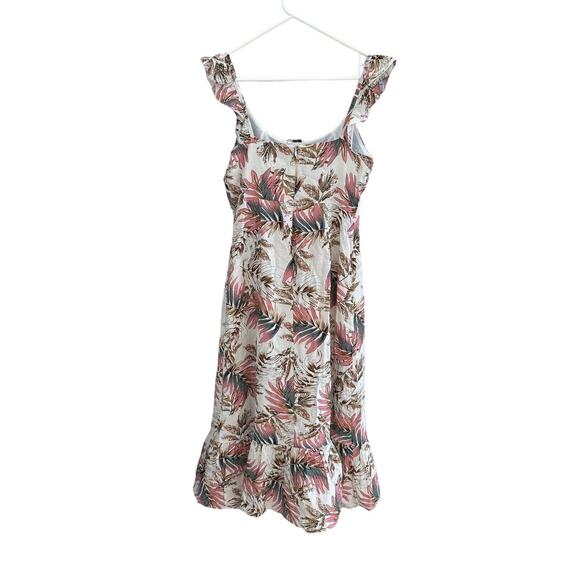 Coco Cabana Sleeveless Flutter Sleeve Leaf Shift Dress Size Large NWT - Picture 2 of 10